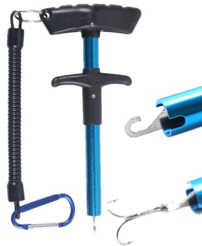 Angelhaken-Entferner, Angelhaken-Entferner | T-Griff Ergonomischer Angelhakenentferner aus Aluminiumlegierung - Hakenentfernungswerkzeug, rostfreier, rutschfester Extraktor mit starkem Magnet für Süß-