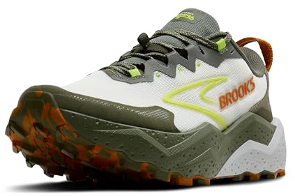 Brooks Men’s Caldera 8 Ultra Trail Running Shoe - Dusty Olive/Lime/Oyster - 11 Medium