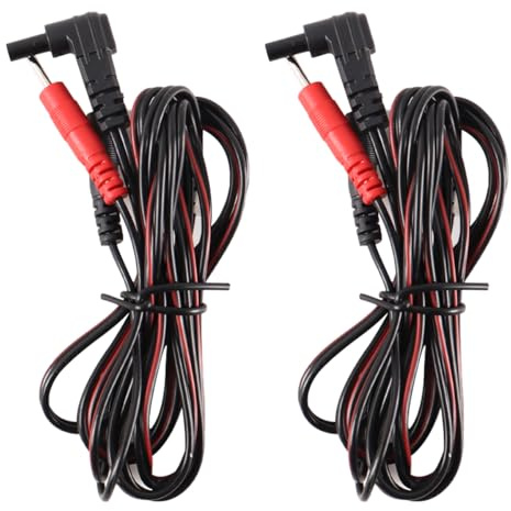 Enwye 2 Stück Tens-Elektrodenkabel, Klinkenstecker, Elektrodenkabel für TENS-EMS-Massagegeräte, 1,2 m