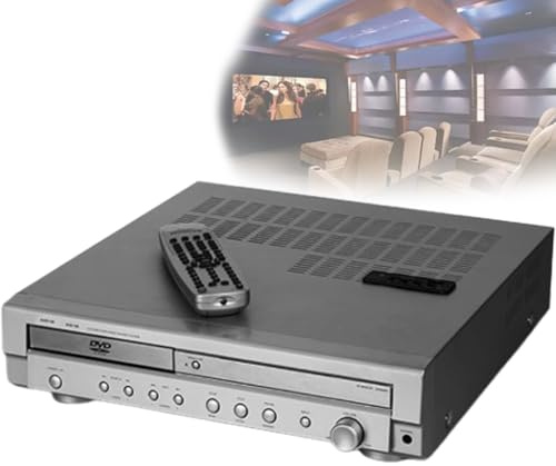 Amplificador de potencia Bluetooth inalámbrico de 5.1 canales, receptor de audio doméstico con radio de doble onda, salida coaxial de fibra óptica, reproductor de CD y DVD, control remoto para un