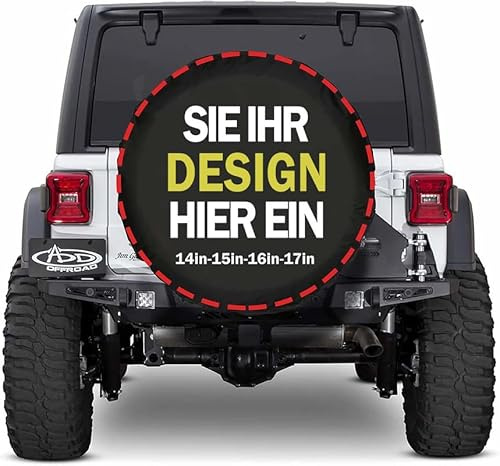 Personalisiert Foto-Reifenabdeckung - selbst gestalten Reserveradabdeckung Fügen Sie Ihr Logo/Text, Wasserdicht Staubdicht, Universelle Reserveradabdeckung, Fotogeschenk 15 inch