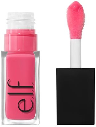 e.l.f. Glow Reviver Plumping Lip Oil, getöntes Lippenöl mit aufpolsternder Wirkung und Hochglanz-Finish, mit Jojobaöl, vegan und tierversuchsfrei, Burst Bubble