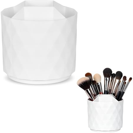 Eclove Organizador de Maquillaje Giratorio 360, Almacenamiento Cosméticos Versátil, Organizador Porta Brochas, Makeup Organizer para Tocadores, Dormitorios y Baños
