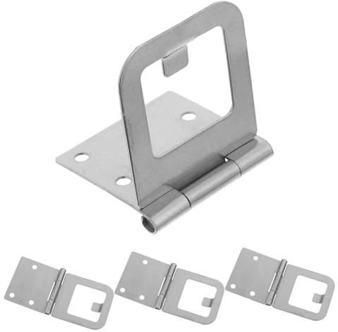 Veemoon 4 Pièces charnière d'écran fixation d'écran charnière pour écran coulissant verrouillage de l'écran de terrasse de porte moustiquaire gardien d'écran Silver