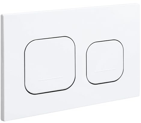 Plaque de Chasse de WC Mat pour Geberit Sigma série, Blanc | Plaque de Chasse de Remplacement à Double Touche pour Réservoirs Encastrés 245 × 164 mm, 115770115