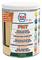 Ica For You FNT60 - Finitura Protettiva Trasparente All'Acqua per Legno, Vernice per Esterni, Consigliata Dopo l'Impregnante, Neutro Semilucido, 2.5 L - FNT60-0250