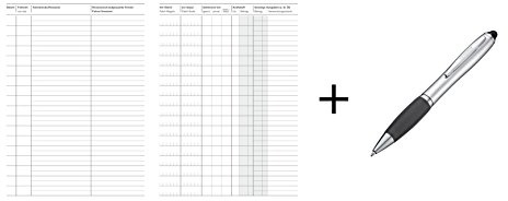 Fahrtenbuch 602 / A5 / 32 Blatt + Touchpen Kugelschreiber mit Gravur
