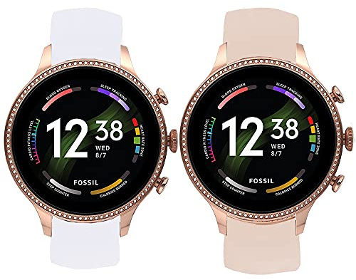 Giaogor Kompatibel mit Fossil Gen 6 Smartwatch, Klassisches Silikon Armband für Fossil Gen 6 Smartwatch 42 mm, 210 x 42 mm, Silikon