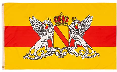 PHENO FLAGS Baden Flagge 90x150cm - wetterbeständige Fahne mit Messingösen, 100% Polyester, robuste Doppelnaht & in lebendigen Farben - ideal für Flaggen-Liebhaber