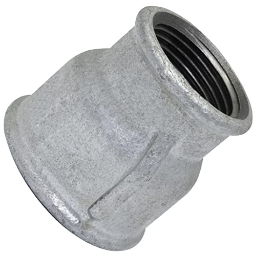 AERZETIX - Reducción Hembra/Hembra 1 1/4'' x 1'' Galvanizado - Hierro Fundido - Racor de Tubo Rosca para Atornillar - Fontanería-Calefacción Instalación Agua Potable Manguito Alimentación