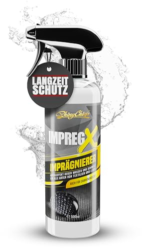 ShinyChiefs IMPREG X - Wasserabweisendes Textil- und Leder Imprägnierspray mit Nanoprotec-Formel - Cabrio Verdeck Imprägnierung mit Abperleffekt für verlängerte Lebensdauer, atmungsaktiv, 500ml