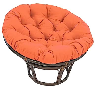 Grand Coussin Rond pour Chaise Papasan, Coussin Épais pour Chaise Suspendue pour l'Extérieur, Coussin de Siège pour Panier Suspendu en Rotin, Coussin de Remplacement pour Nid d'Oeuf ( Color : Orange ,