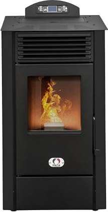 STUFE A PELLET ITALIA California 10 KW WiFi – Estufa de aire ventilada, eficiencia 90% calefactora 80 m² Autonomía 20 H programable 5 velocidades y potencias, diseño compacto, garantía de 24 meses,