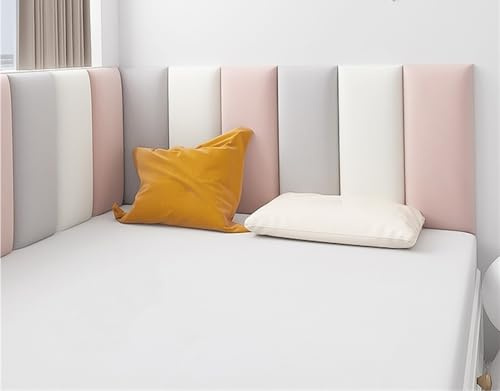 3D Wandkissen Selbstklebend, Verdicktes 3,5 cm Wandpaneele Gepolstert Wandverkleidung Selbstklebend, Akustik Wandverkleidung Innen für Wandkissen Kinderzimmer, Einfach zu Säubern(Color:B,Size:200cm x