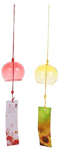 Milisten 4stücke Japanische Windspiele Farbige Glasglocken Für Balkon Und Garten Handgefertigte Dekoration Für Sommerfestlichkeiten