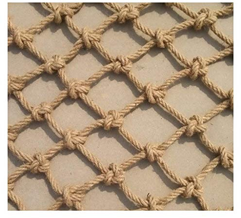 Jute-Hanf-Netz, Seilnetz für Spielplatz, Hanfnetz, Kletternetz, Baumhaus, Schaukel, Zaun, Netz, Seil, Leiter, LKW-Leiter, Erwachsene, Fitness, Jutenetz, Hintergrund, Wand, dekoratives Netz, 12 mm(2x5m