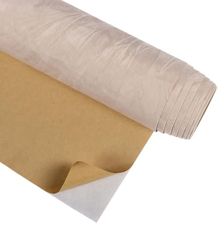 CRE8TIVE Papel pintado de tela aterciopelada beige, 30 cm x 200 cm