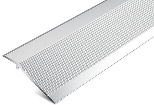 Striscia di soglia di transizione del pavimento in alluminio, striscia autoadesiva in laminato per porte da legno a piastrelle, riduttore per soglia per pavimenti, ideale per fughe in legno laminato,