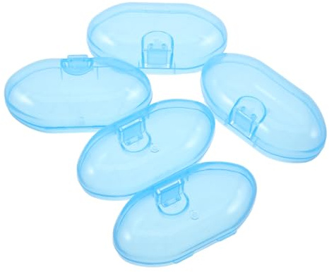 Abaodam Kasten -Zahnbürstenbox zahnbürste etui erste Zahnbürste Babystrumpffüller Zahnbürste für Kleinkinder Fingerzahnbürste für Babys Fingerzahnbürstenetui pp Sky-blue