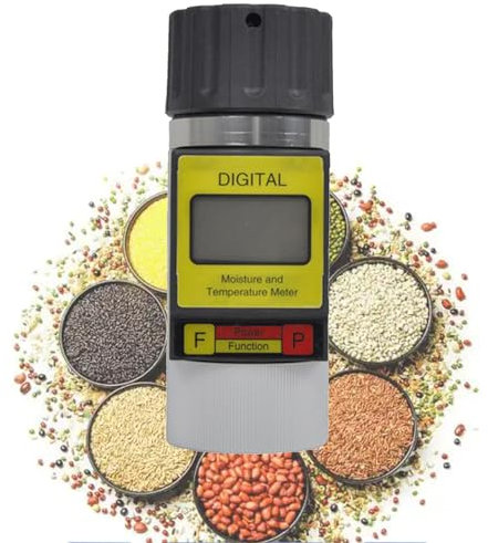 MTTXY Misuratore di umidità per Cereali, Tester di umidità Intelligente per 25 Cereali, Colza, Grano, Orzo Primaverile, Fagiolo, Mais, Orzo Invernale, Avena, Grano Saraceno, Chicchi di caffè