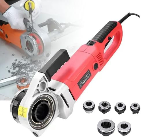 Filiera Elettrica per Filettatura Di Tubi Kit per filettatura tubi Filettatrice elettrica per tubi da 2300 W, Filettatrice elettrica per tubi portatile Filettatrice per tubi Kit per filettat