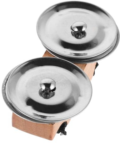 BESTonZON Mini Finger Tambourine Handgefertigtes Percussion-Instrument Mit Stahljingles Für Drummer Und Gitarristen Für Junge Mädchen Und Erwachsene Für Musikpartys Und Frühpädagogik