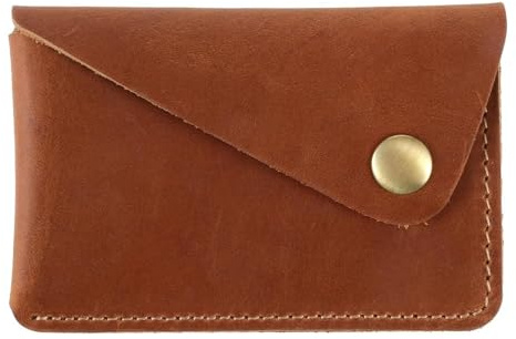 Alriedy Visitenkartenetui Leder Mit Magnetverschluss & Flip-Stil Slim Kreditkartenhalter Aus Echtem Leder Für Damen Und Herren Mit Münzfach Elegante Mini-Geldbörse Als Für Jeden Anlas