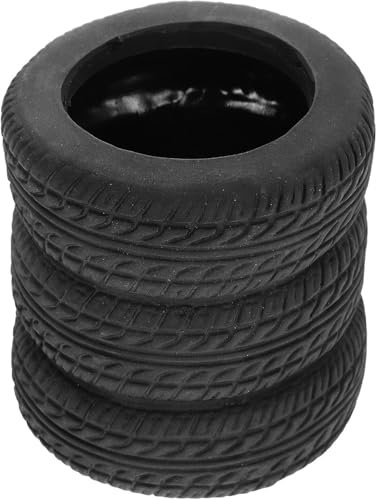 Tire Shaped Pen Holder – Novelty Pencil Organizer with 360° Rotation, Black Plastic Pen Pot for Office Desk, Fun Desk Accessory and Unique Stationery Storage