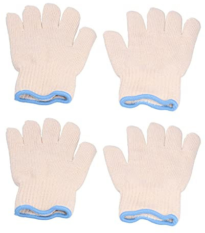 Ni 2 Pairs Thermal Insulated Gloves, 300℃ Heat Resistant Non-Slip Anti-Scalding Mitts for BBQ Oven, Cooking Gloves, Safety Gloves