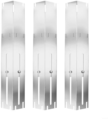 Gdfnmogo Edelstahl Grill Hitzeschild Platten Kompatibel mit LANDMANN für CHARBROIL für WEBER Gasgrill gleichmäßige Wärmeverteilung Flare-Up Prevention Ersatzteile