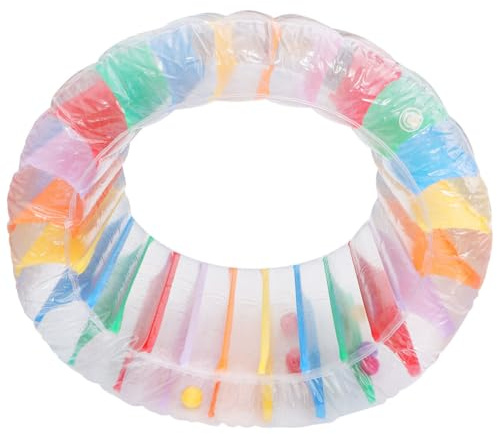 iplusmile Juguete Inflable Rodillo Flotante Gigante para Piscina con Colores Arcoíris Material PVC Resistente y Cierre de Seguridad para Acuáticos al Aire
