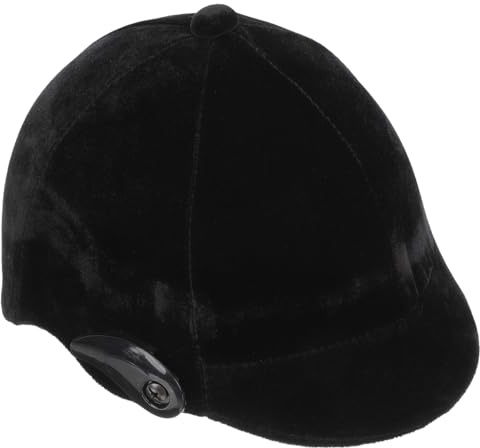 BRIGHTFUFU Casque Ajustable Mentonnière en Polypropylène Garçon Filles et Noir Équitation Protection Confortable Ventilation Complète Rembourrage Amovible pour Horse Riding et Skate