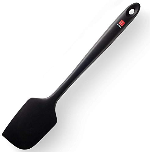 DI ORO Seamless Series Pro 14 Inch Extra Large Silicone Spatula - 600°F Heat-Resistant Rubber Spatula - Great for Baking, Cooking, and Scraping - BPA Free and LFGB Certified Food Safe Silicone (Black)