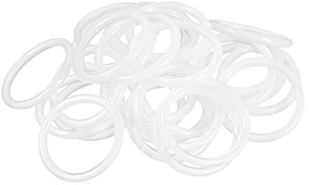 sourcing map Silicone O-Ring, 30mm OD, 24mm ID, 3mm Width, VMQ Seal Rings Gasket, White, Pack of 30