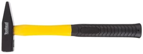 Toolland Marteau de menuisier, tête en acier 500 g, manche en fibre de verre pour force & durabilité, jaune/noir