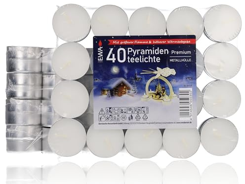 Pyramidenteelichter Premium (5 Pa. à 36 Stück)