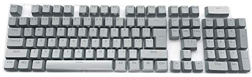 Feicuan Universal 104 Keyset Keycap ABS Colorful Backlit Replacement Keys Key Cap Cover for Mechanical Keyboard -Gray