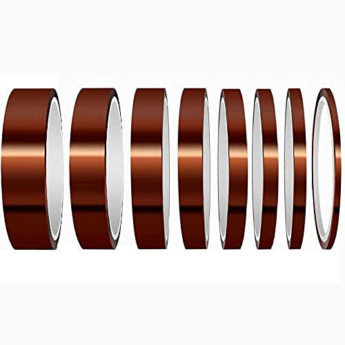 Kapton Klebeband Hitzebeständiges Tape Elektronik selbstklebend Isolierband für hohe Temperaturen 3mm 5mm 6mm 9mm 10 mm 12mm 15mm 19mm 25mm 30mmx 33M (12 mm)