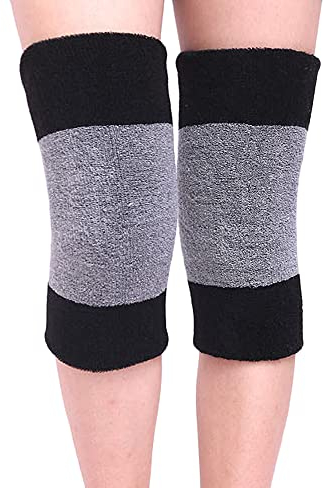 1 par de calentadores gruesos de invierno cálidos para artritis y rodillas frías, alivio del dolor, rodilleras térmicas de compresión de rodilla, rodilleras, protectores cómodos
