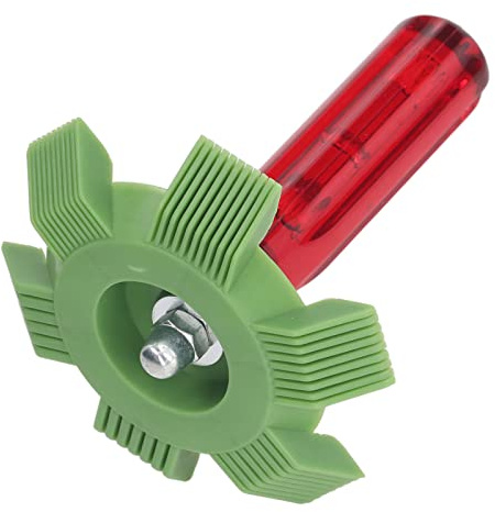 2 Pcs Air Conditioner Fin Cleaner Air Conditioning Condenser Fin Comb Straightener Condenser Evaporator Coil Cleaning Tool (Green)