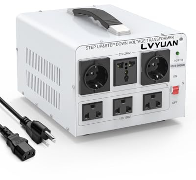 LVYUAN Transformador de voltaje de 3000 W, convertidor de potencia de 110 V a 220 V, reducción de 220 V a 110 V, 110/120 voltios - 220/240 voltios