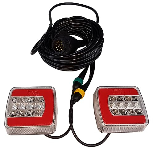 Berger & Schröter LED Glo Track 4-in-1 Fahrzeugbeleuchtung Rücklicht, Bremslicht, Blinker, Kennzeichen, Wasserdicht, 7,5m Kabel