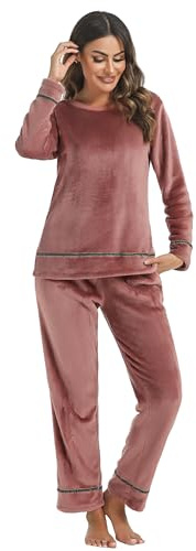 Sykooria Pigiama Donna Felpato Invernale Caldo Pajama Set Donna