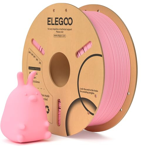 ELEGOO PLA Filament 1.75mm Rosa 1KG, 3D Drucker Filament Maßgenauigkeit +/- 0,02 mm, 1kg Pappspule (2.2lbs) Filament-3D-Druckmaterialien Passt für die Meisten 3D Printer