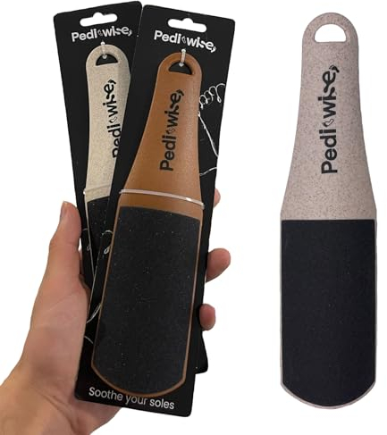 PEDI-WISE Double Sided Foot File - Extra Large Professional Foot Rasp for Hard Skin Removal - Concave/Convex Shape for Maximum Efficiency - Recommended by Podiatrists