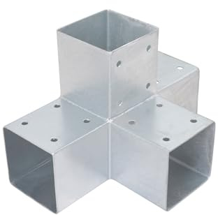 Holzverbinder HEB-23 T-Modell mit doppelter Verlängerung für 90x90 mm Balken, verzinkt