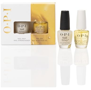 OPI Treatment Power Duo - ProSpa Hands, Feet, Nail & Cuticle Oil & Nail Envy® Strengthener Treatment - 2 x 15ml