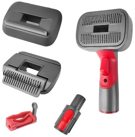 Spazzola 3 in 1 per Aspirapolvere per Animali Domestici, Aspirapolvere per Animali Domestici Compatibile con Dyson V7 V8 V10 V11 V15 Gli Aspirapolvere, con Tre Diverse Spazzole per Cani (Grigio)