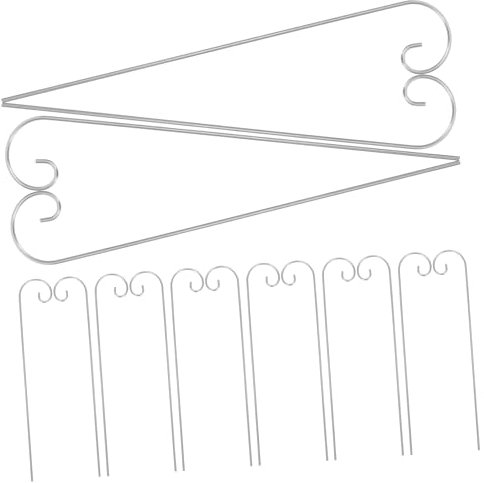 CAXUSD 30 Stück Aufhängestangen Für Blumenkübel Metallhaken Für Pflanzen Haken Zum Aufhängen Pflanzenetikettenpfähle Hakenpfähle Für Garten