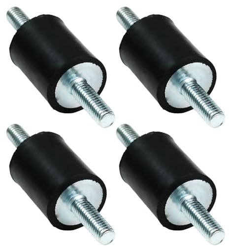 Selyse 4 Stück Gummischwingungsdämpfer, Stoßdämpfer Silentblock, Gummi-Metall-Isolatoren, Vibrationsdämpfer für Autos, Boote, Maschinen (VV M6*18/25 * 20mm)